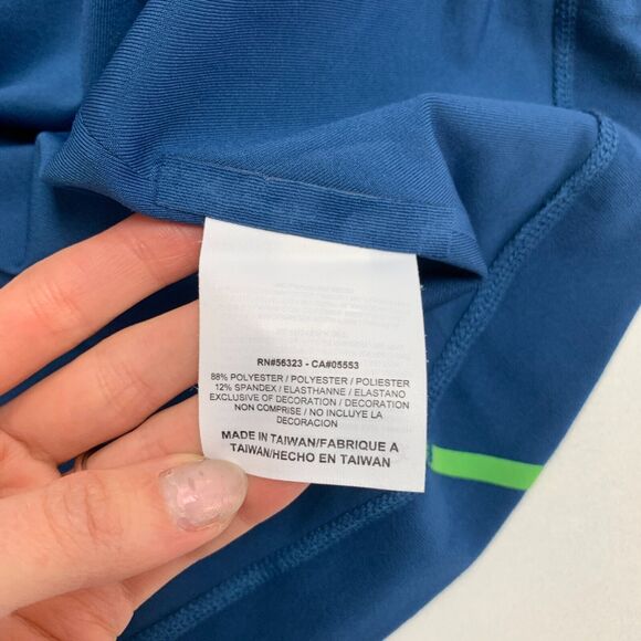 Nike Golf Dri Fit Top Womens Medium Blue Green Snap Button Collar Long Sleeve - Picture 8 of 11